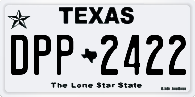 TX license plate DPP2422