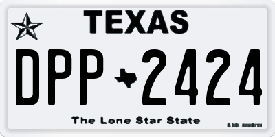 TX license plate DPP2424