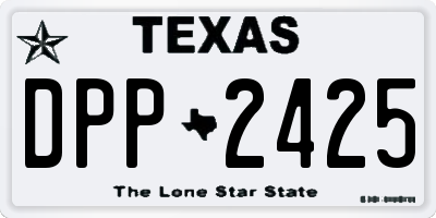 TX license plate DPP2425