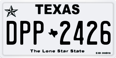 TX license plate DPP2426