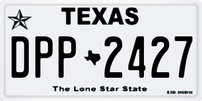 TX license plate DPP2427