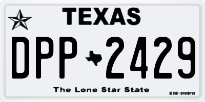 TX license plate DPP2429