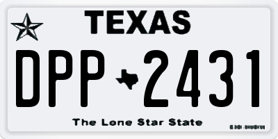 TX license plate DPP2431