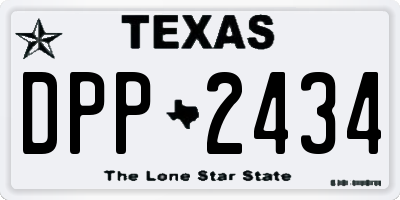 TX license plate DPP2434