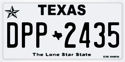 TX license plate DPP2435