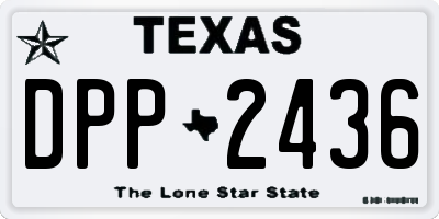 TX license plate DPP2436