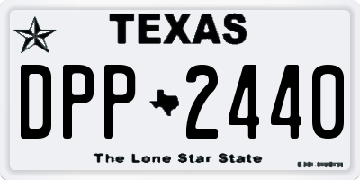 TX license plate DPP2440