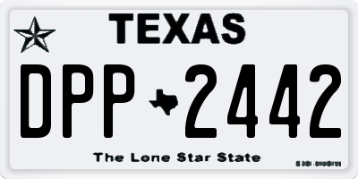 TX license plate DPP2442