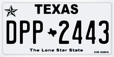 TX license plate DPP2443