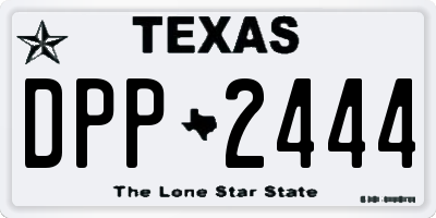 TX license plate DPP2444