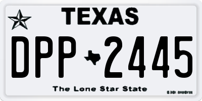 TX license plate DPP2445