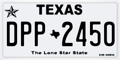 TX license plate DPP2450