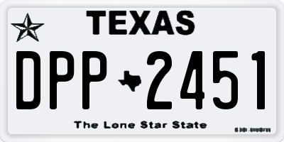 TX license plate DPP2451