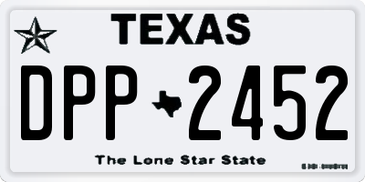 TX license plate DPP2452