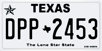 TX license plate DPP2453