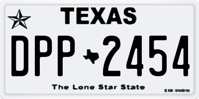 TX license plate DPP2454