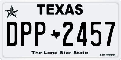 TX license plate DPP2457