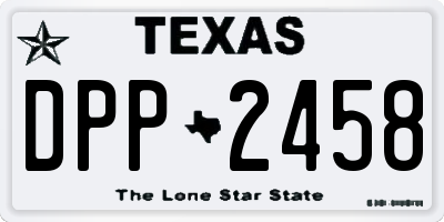 TX license plate DPP2458