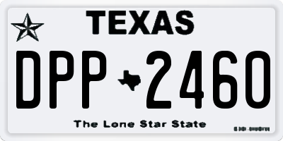 TX license plate DPP2460