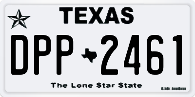 TX license plate DPP2461