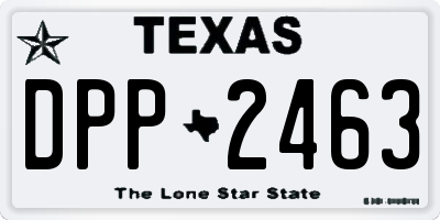 TX license plate DPP2463