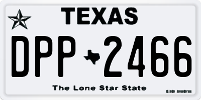 TX license plate DPP2466