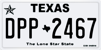 TX license plate DPP2467