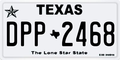 TX license plate DPP2468