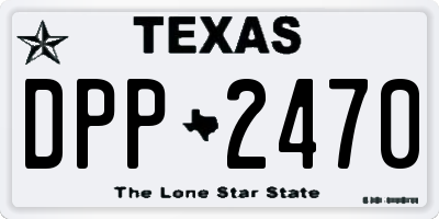 TX license plate DPP2470