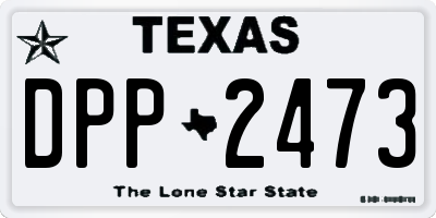 TX license plate DPP2473