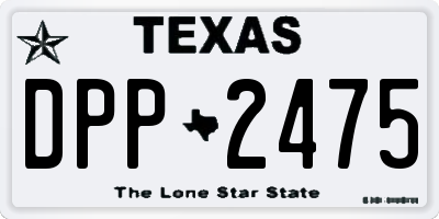 TX license plate DPP2475