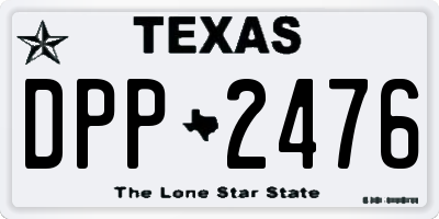 TX license plate DPP2476