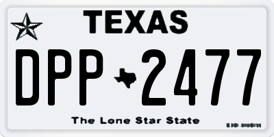 TX license plate DPP2477