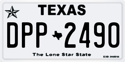 TX license plate DPP2490