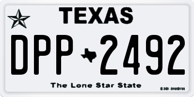 TX license plate DPP2492