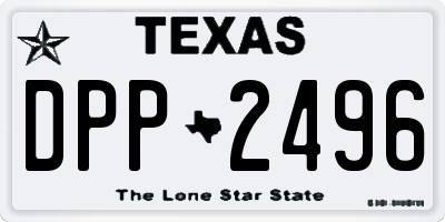 TX license plate DPP2496