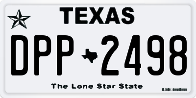 TX license plate DPP2498