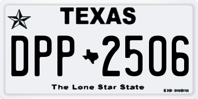 TX license plate DPP2506