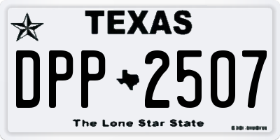 TX license plate DPP2507