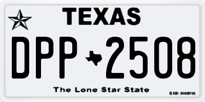 TX license plate DPP2508