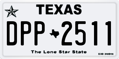 TX license plate DPP2511