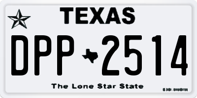 TX license plate DPP2514