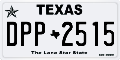 TX license plate DPP2515