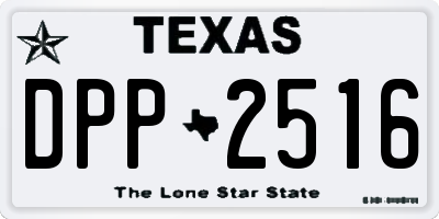 TX license plate DPP2516