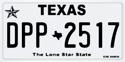 TX license plate DPP2517