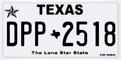 TX license plate DPP2518