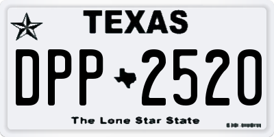 TX license plate DPP2520