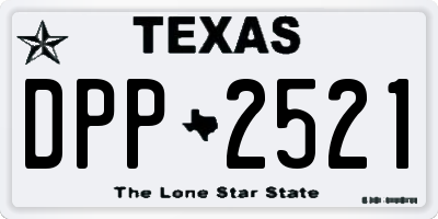 TX license plate DPP2521