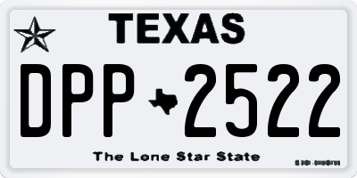 TX license plate DPP2522