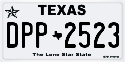 TX license plate DPP2523